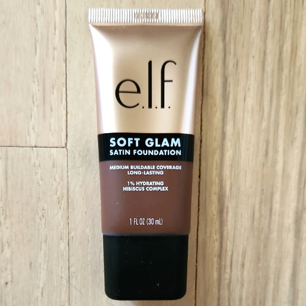 NWT e.l.f. Soft Glam Satin Foundation 60 Rich Cool Medium Buildable Coverage New
